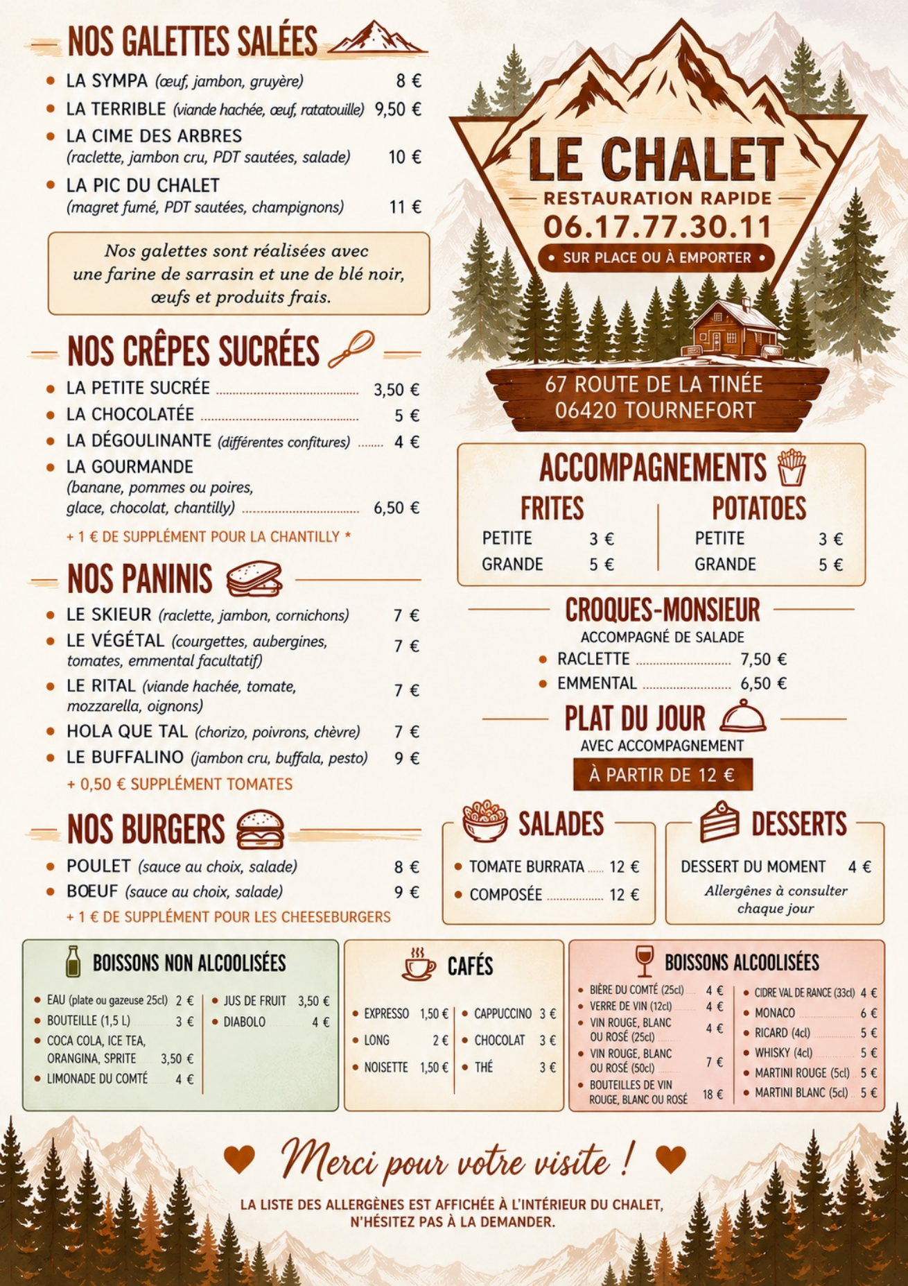 Carte Le Chalet